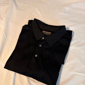 Big & Tall Robert Talbot Black polo shirt